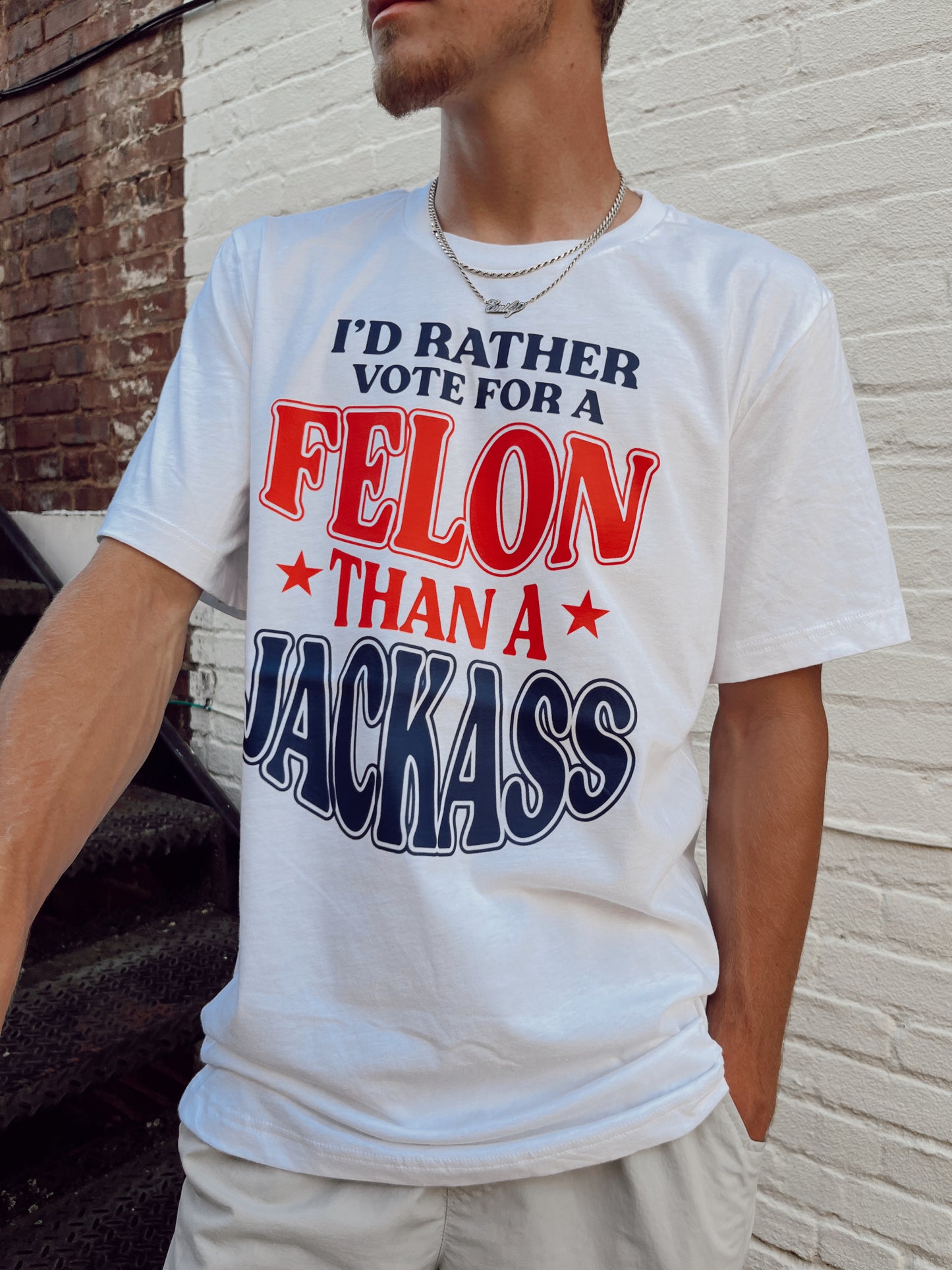 I’d rather vote for a felon than a jackass